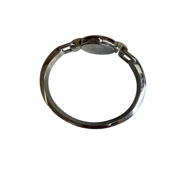 ESQ by Movado Watch E5407 Diamonds SS White MOP Dial Bangle Bracelet
